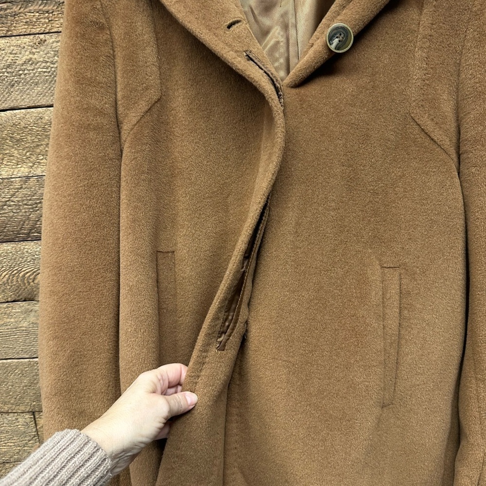 Jones New York Camel Wool Blend Coat (Size 12) - Picture 5 of 9